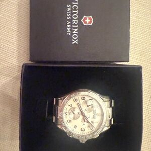 Victorinox Swiss Army Silver Chronograph Watch